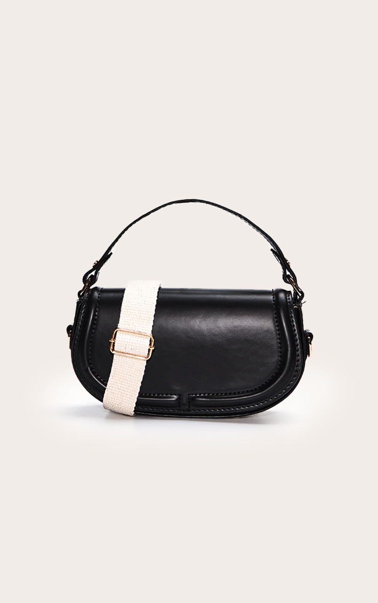 Black Mini Round Cross Body Bag image 1