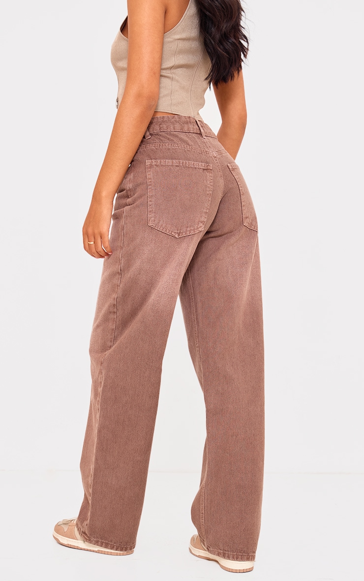 【BAON】Meldit Brown Washing Wide Denim Pants Washed Straight Leg Jeans | RADPRESENT