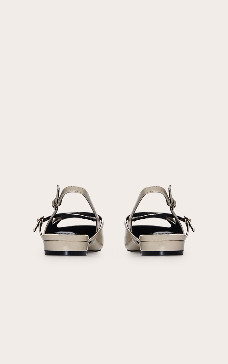 Bone Buckle Point Toe Sling Back Mules image 4