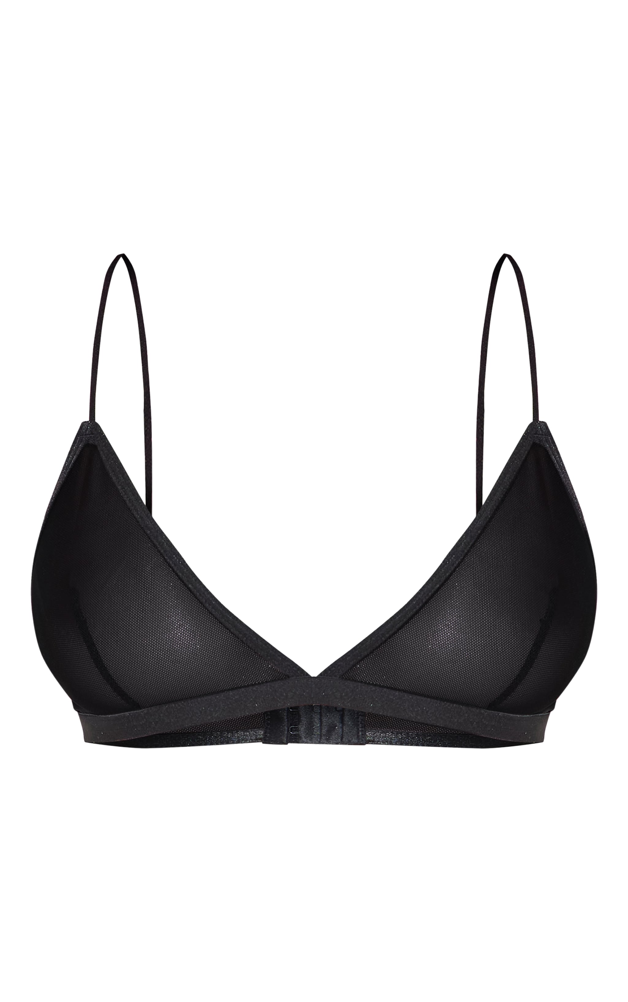 Black Mesh Basic Triangle Bra image 5