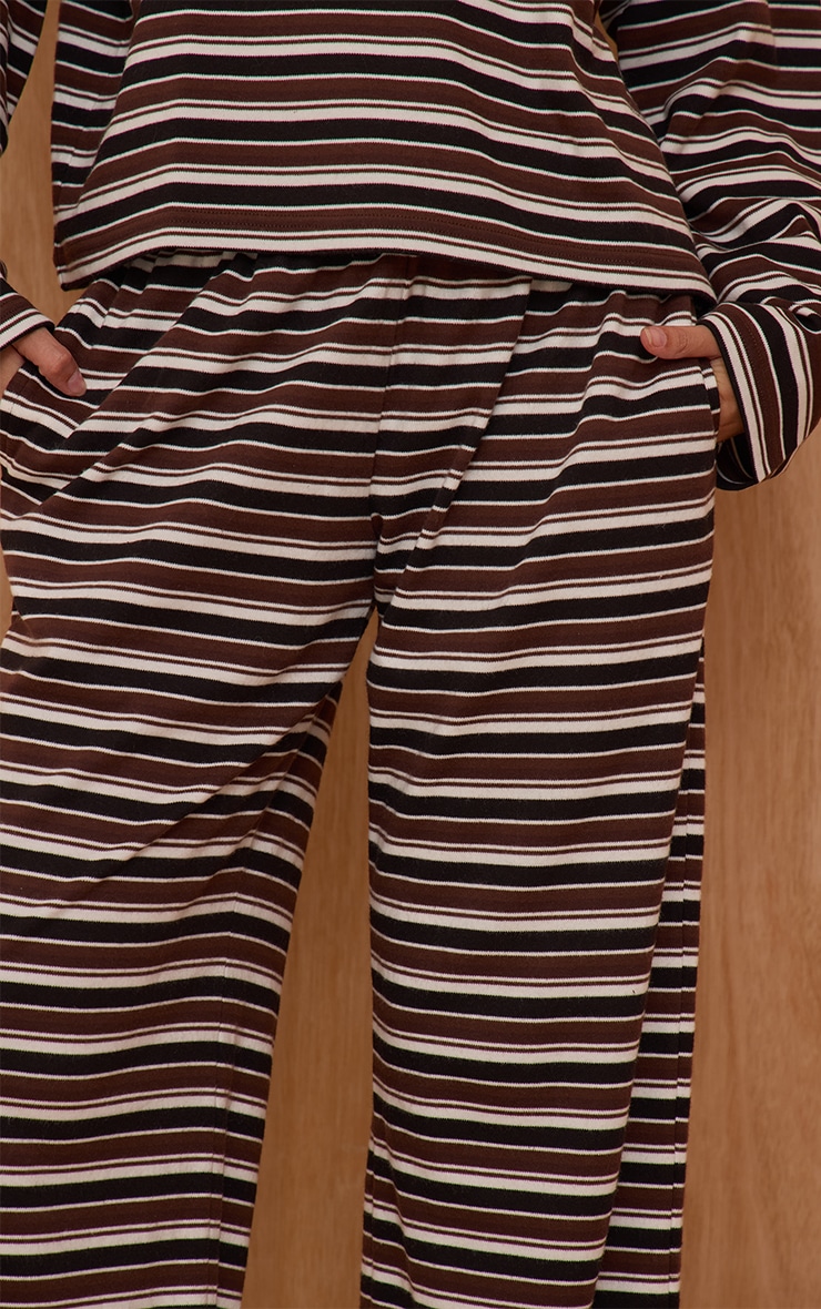 Black Stripe Super Soft Wide Leg Sweatpants image 4