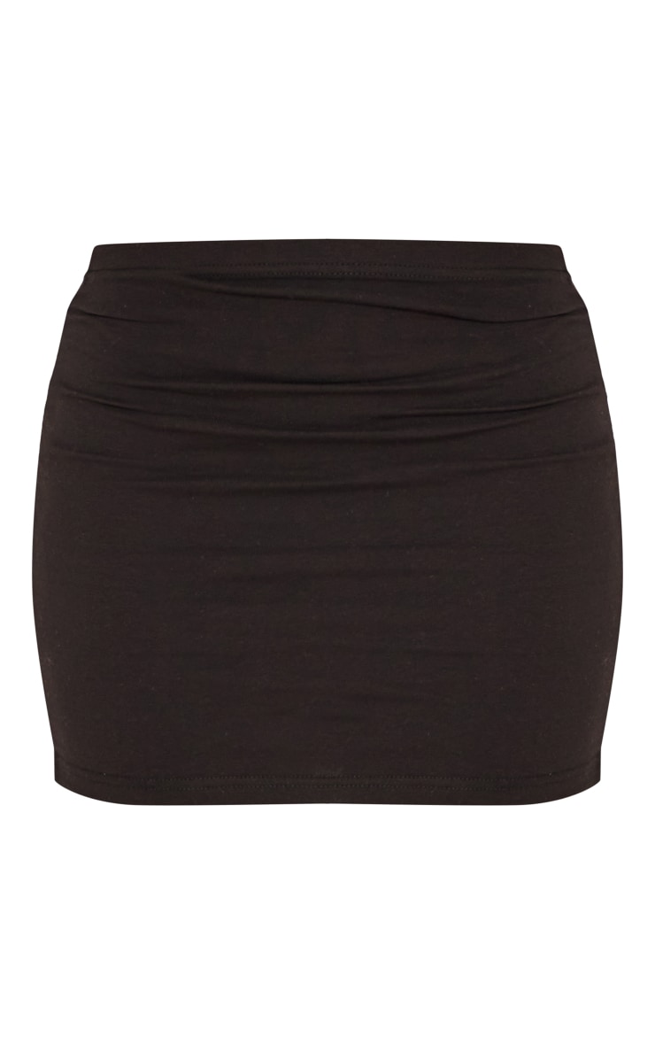  Black Basic Soft Cotton Mini Skirt image 6