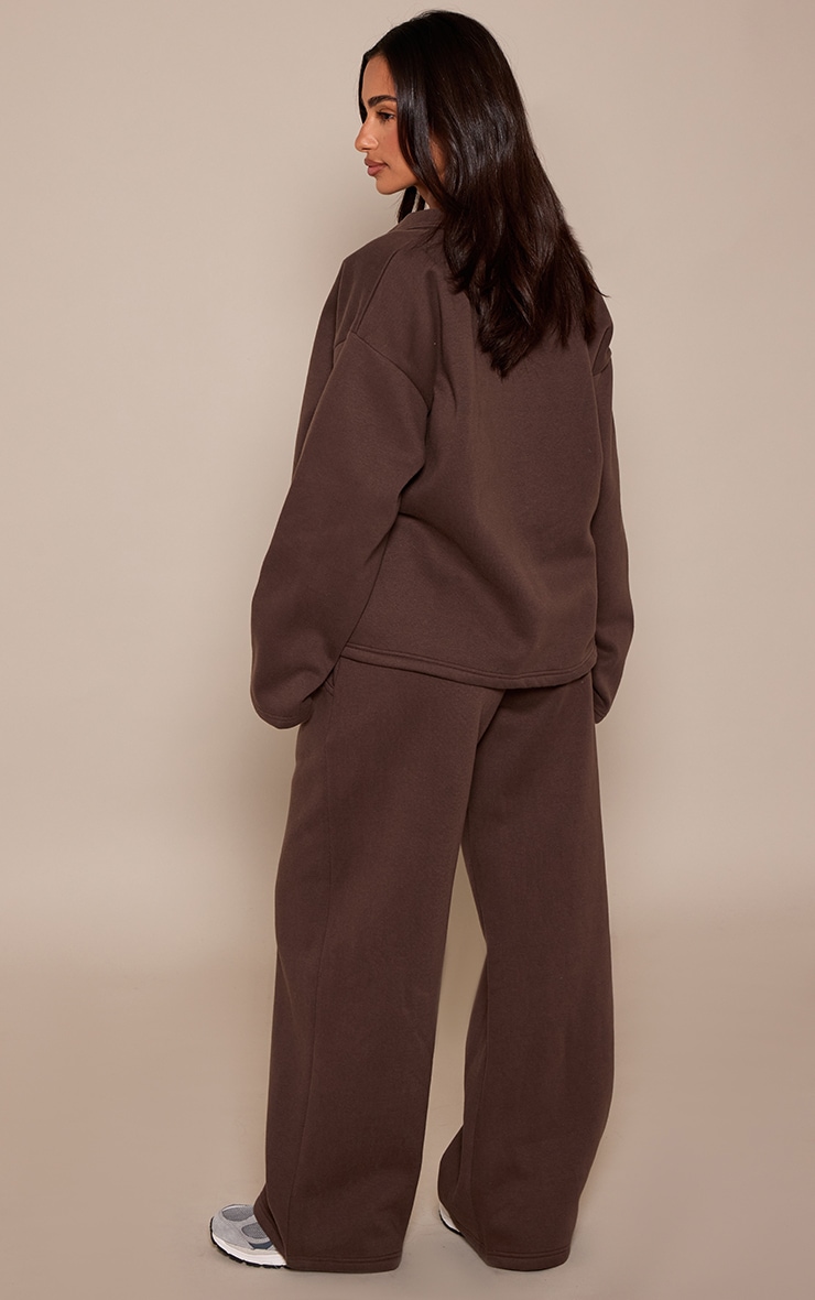 Petite Chocolate PLT Drawstring Wide Leg Sweatpants  image 3