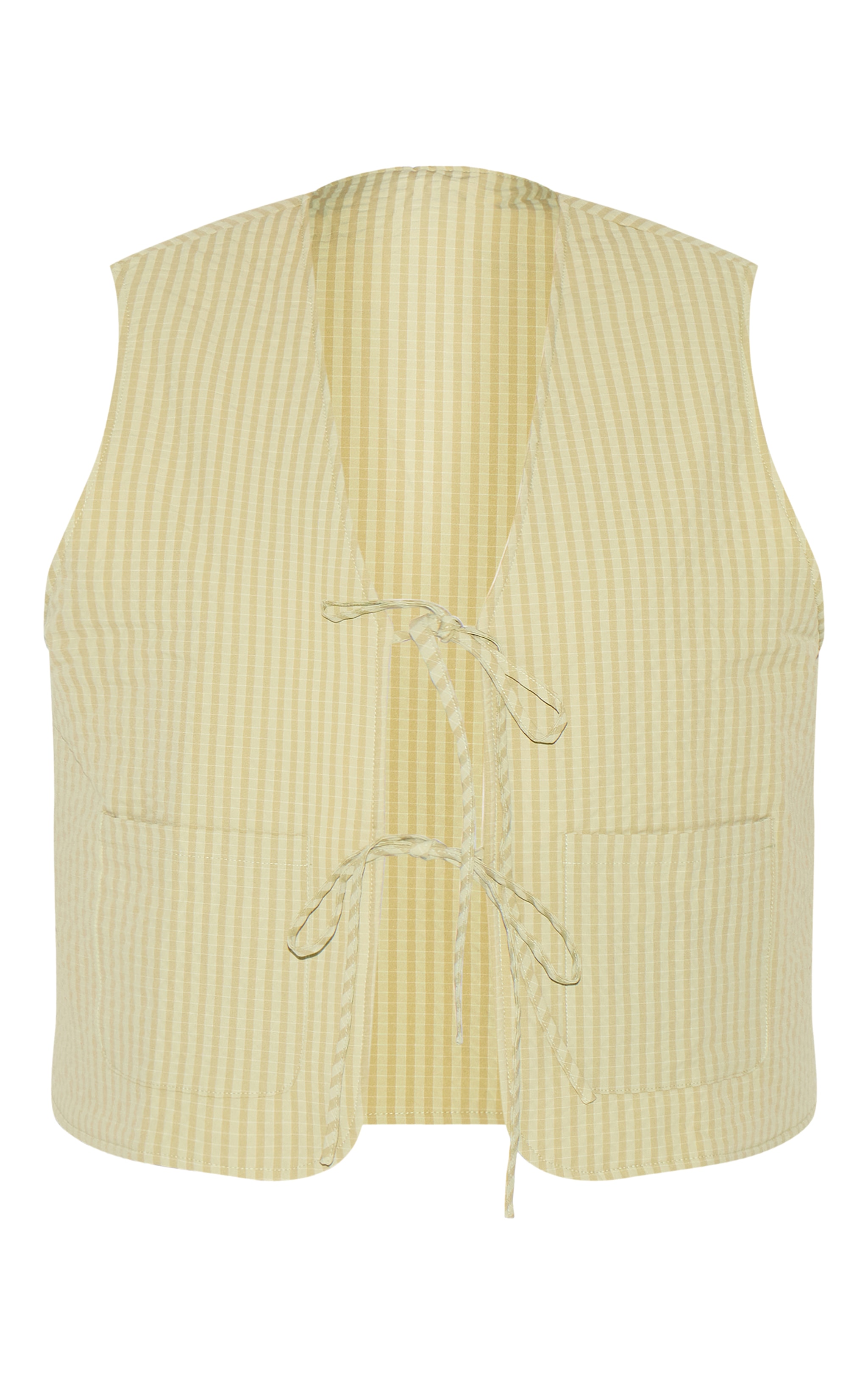 Plus Sage Padded Stripe Vest image 5
