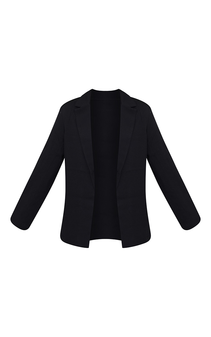 Blazer de tailleur long tissé noir image 5