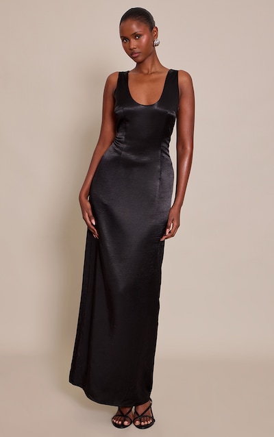 Black Low Back Sleeveless Maxi Dress