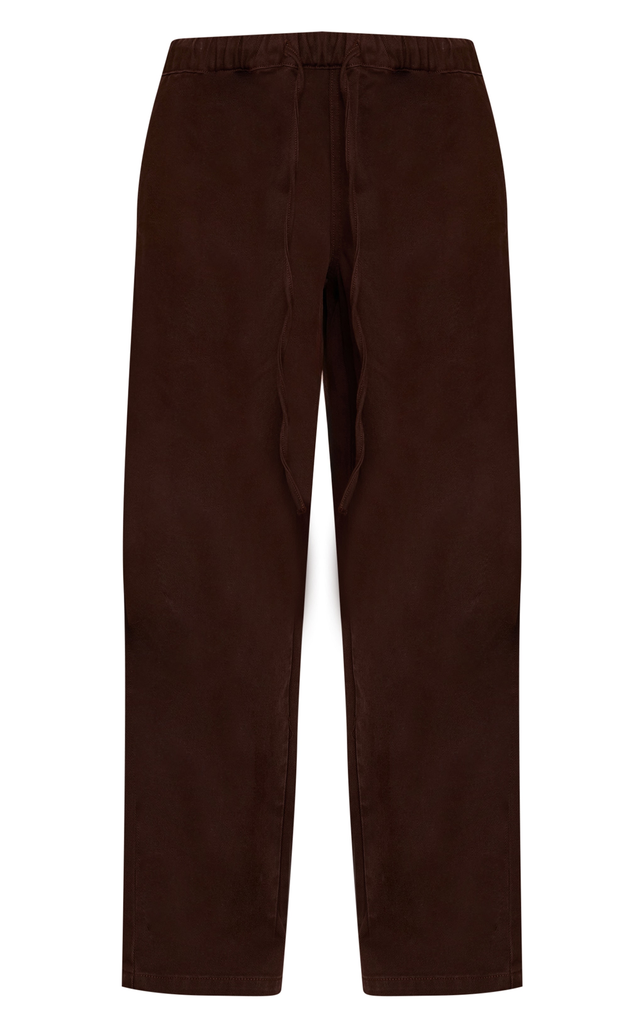 Chocolate Mid Rise Tie Waist Denim Jeans image 5