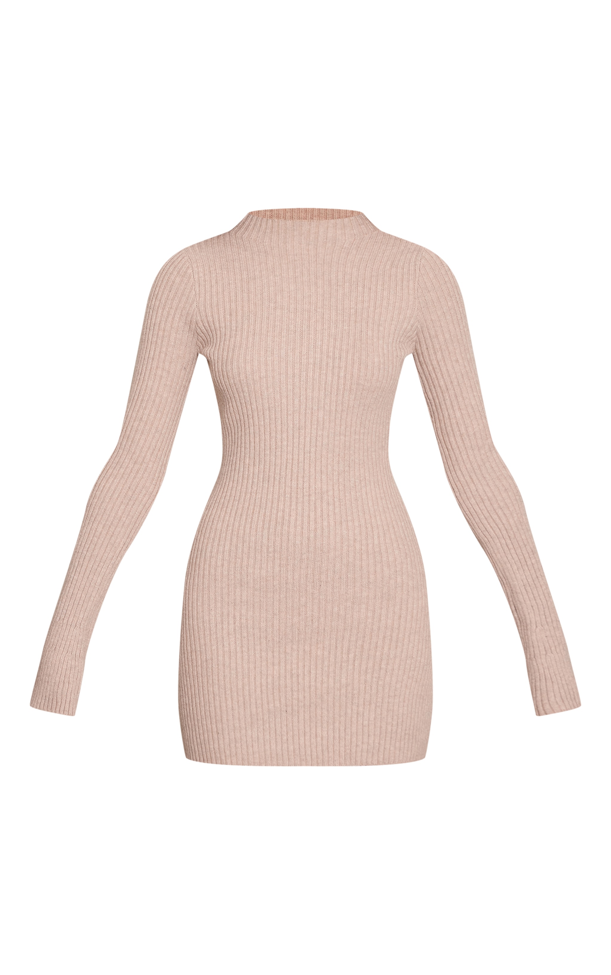 Oatmeal Rib Knitted Dress image 5