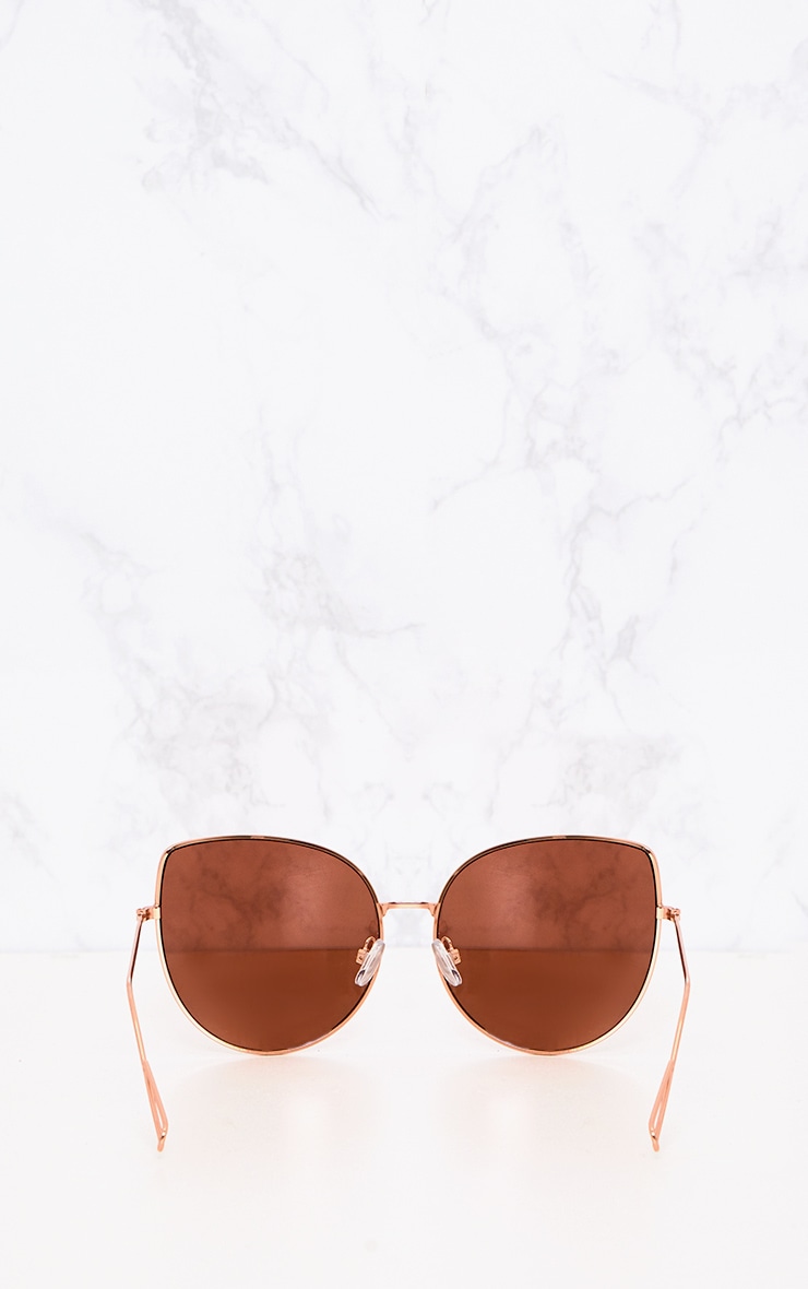 Gold Oversized Cat Eye Sunglasses. Accessories PrettyLittleThing