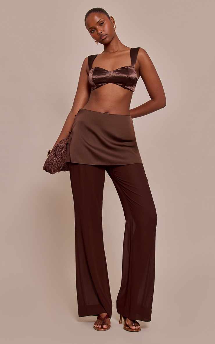 Chocolate Hammered Satin Bralette image 3