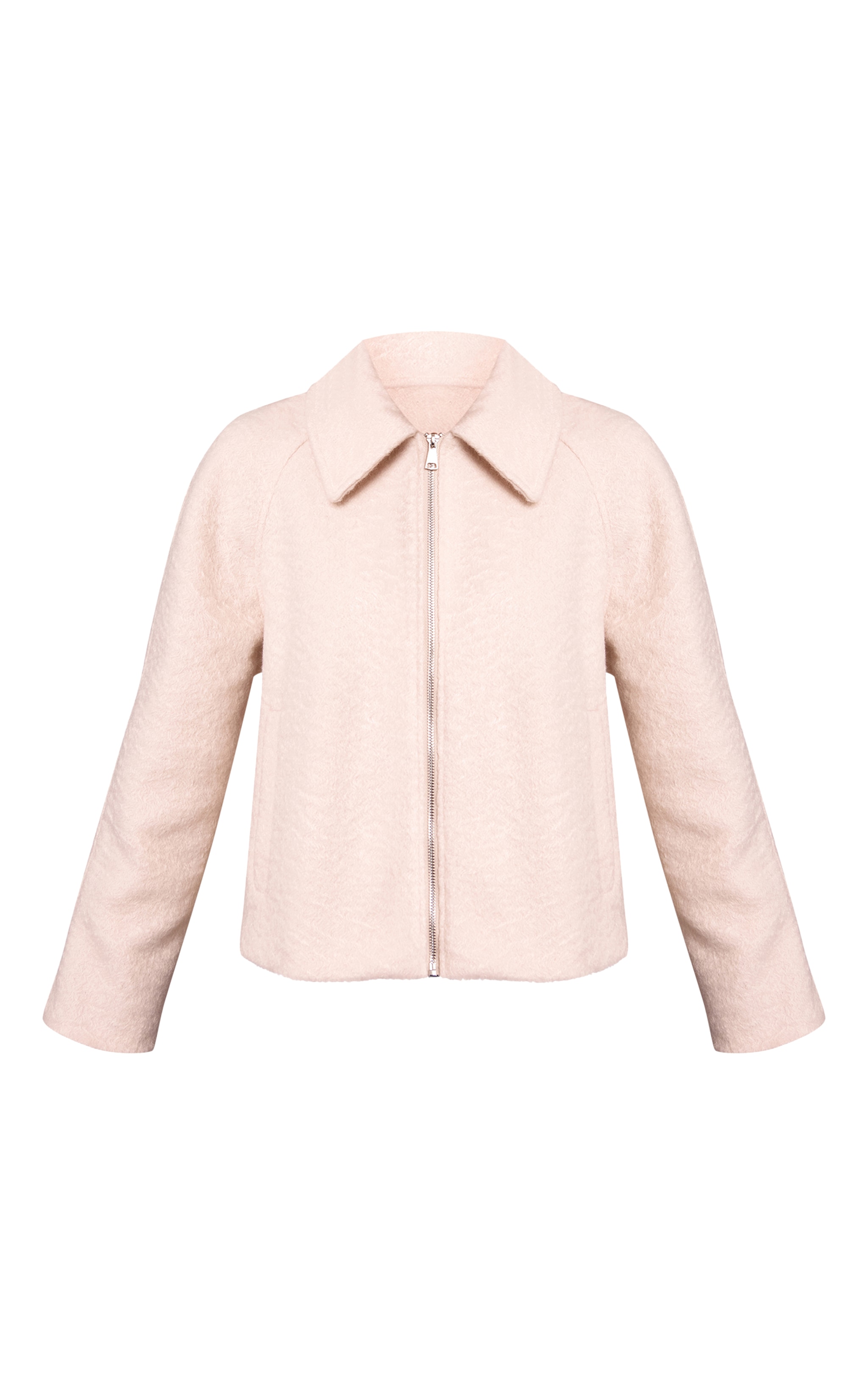 Veste bouclée crème à zip image 5