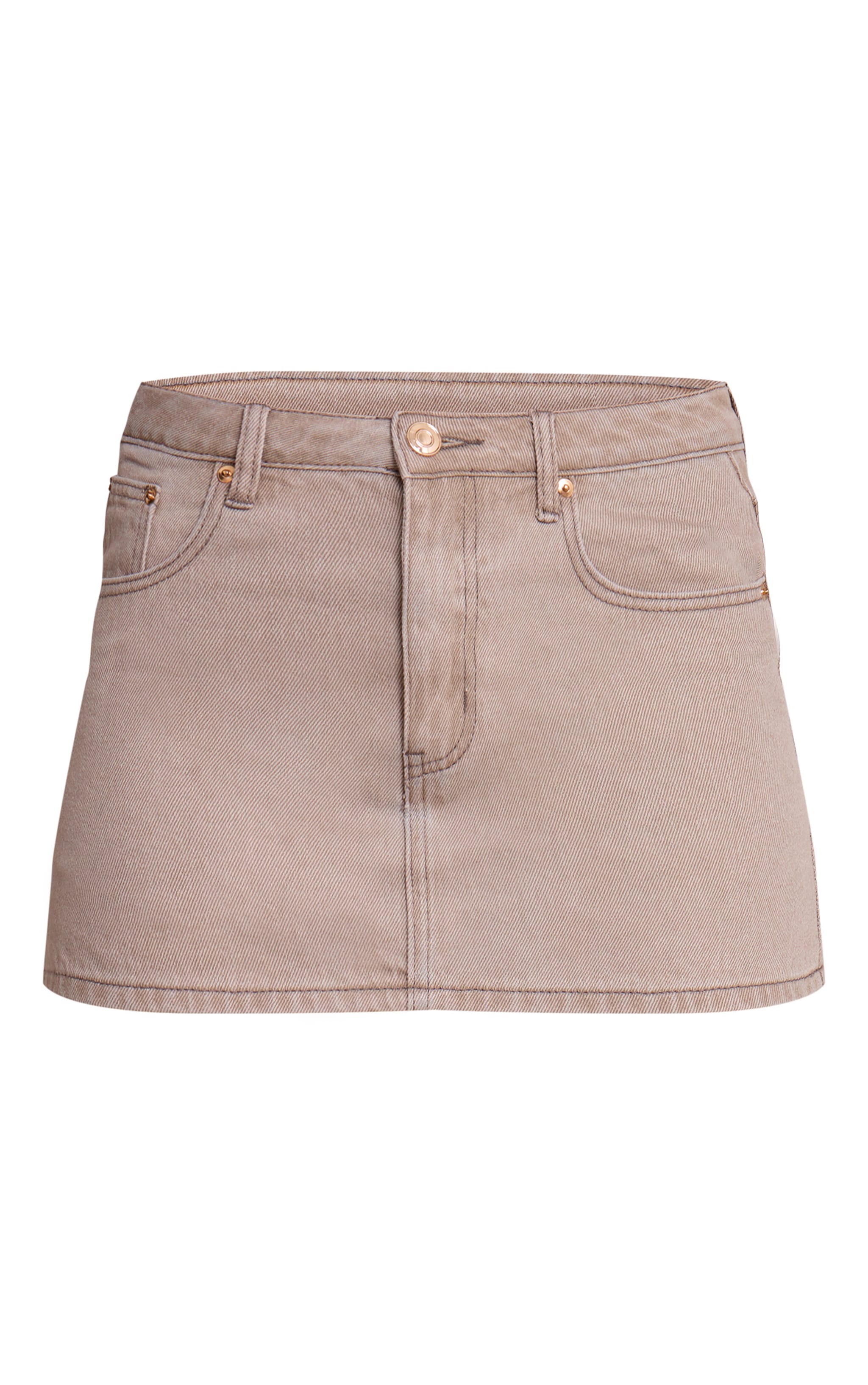Stone Washed Denim Mini Skirt image 6