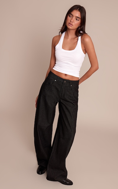 Raw Indigo Low Rise Barrel Jeans