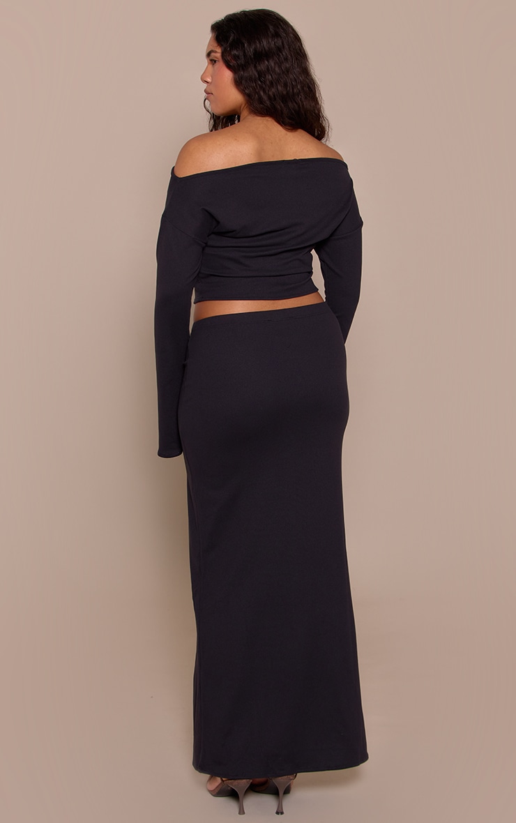 Shape Black Soft Touch Maxi Skirt  image 3