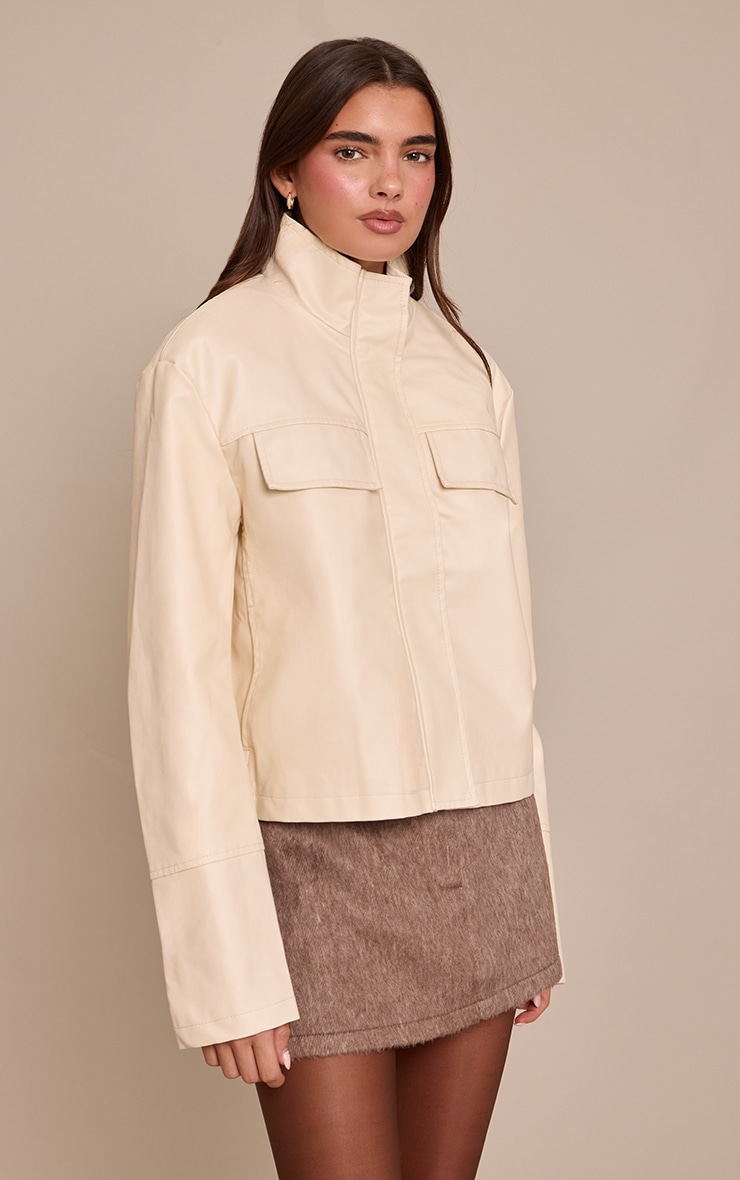 Chocolate Brushed Wool Mini Skirt image 2