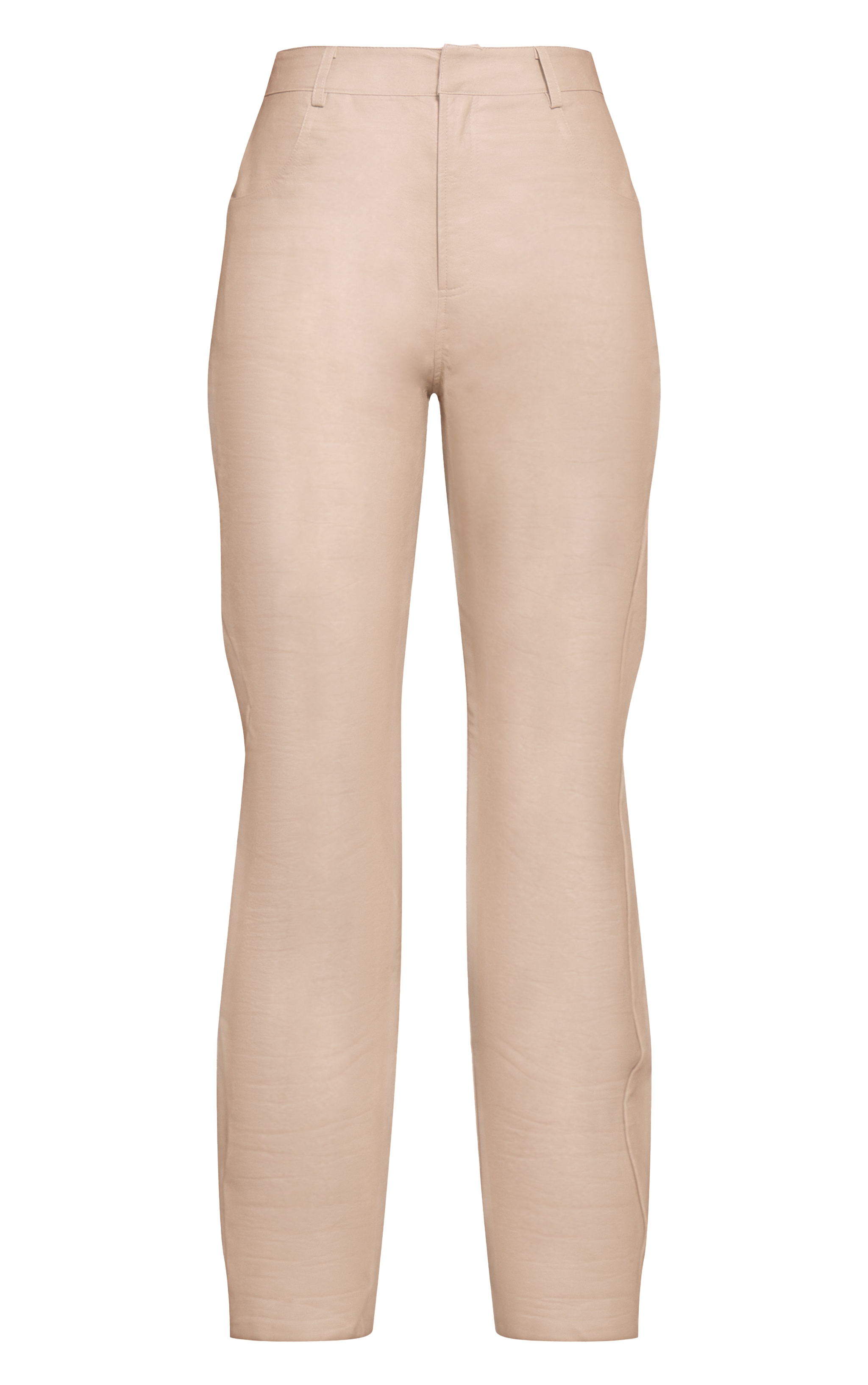 Stone Washed Faux Leather Straight Leg Pants image 5