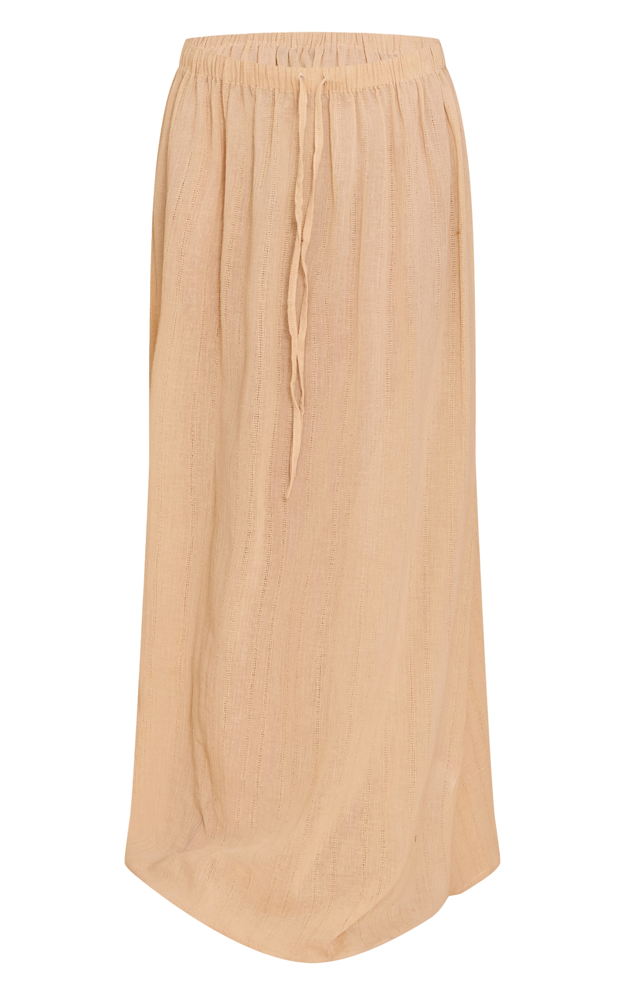  Sand Mid Rise Textured Maxi Skirt image 5