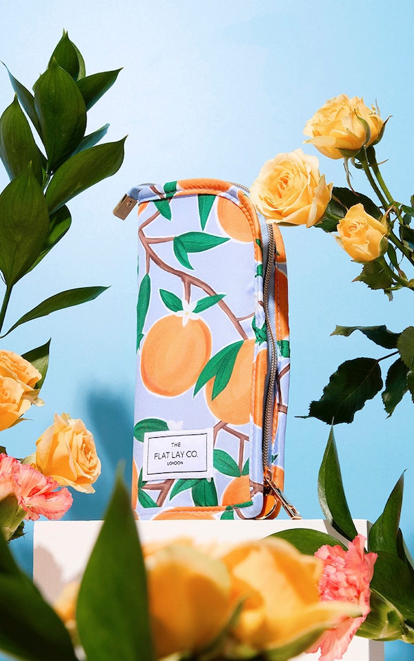 The Flat Lay Co. Brush Holder In Mediterranean Oranges