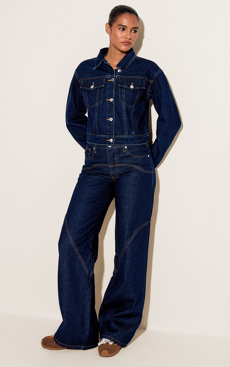 Indigo Slim Fit Denim Jacket image 3