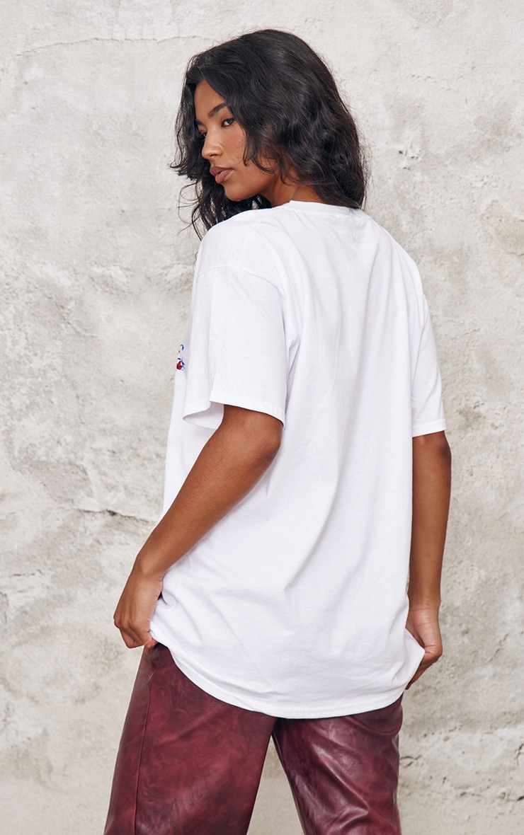 White Dinner Table Oversized T Shirt image 2