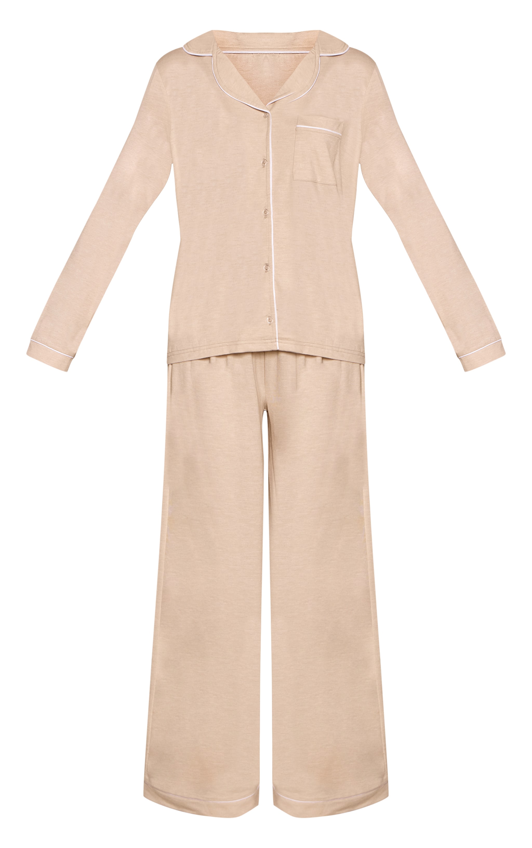 Sand Soft Jersey Piping Long Sleeve and Pant PJ Set  image 5