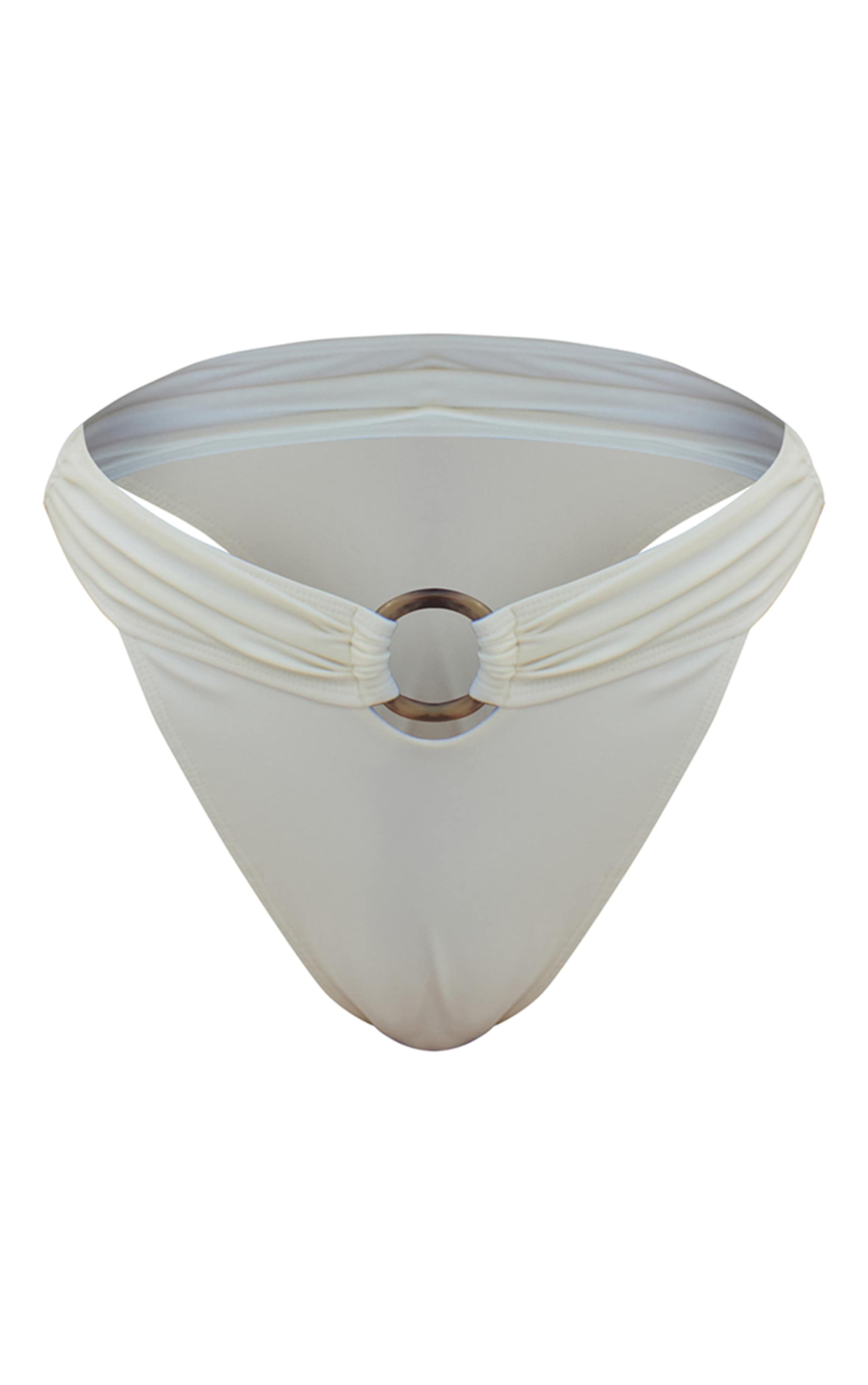 Cream O Ring Detail Tanga Bikini Bottoms image 5