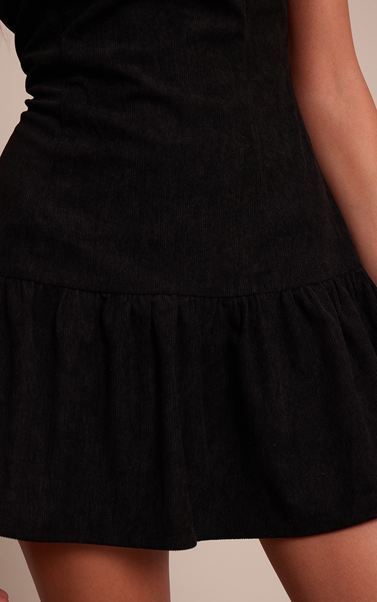 Black Cord Scoop Neck Shift Dress image 4