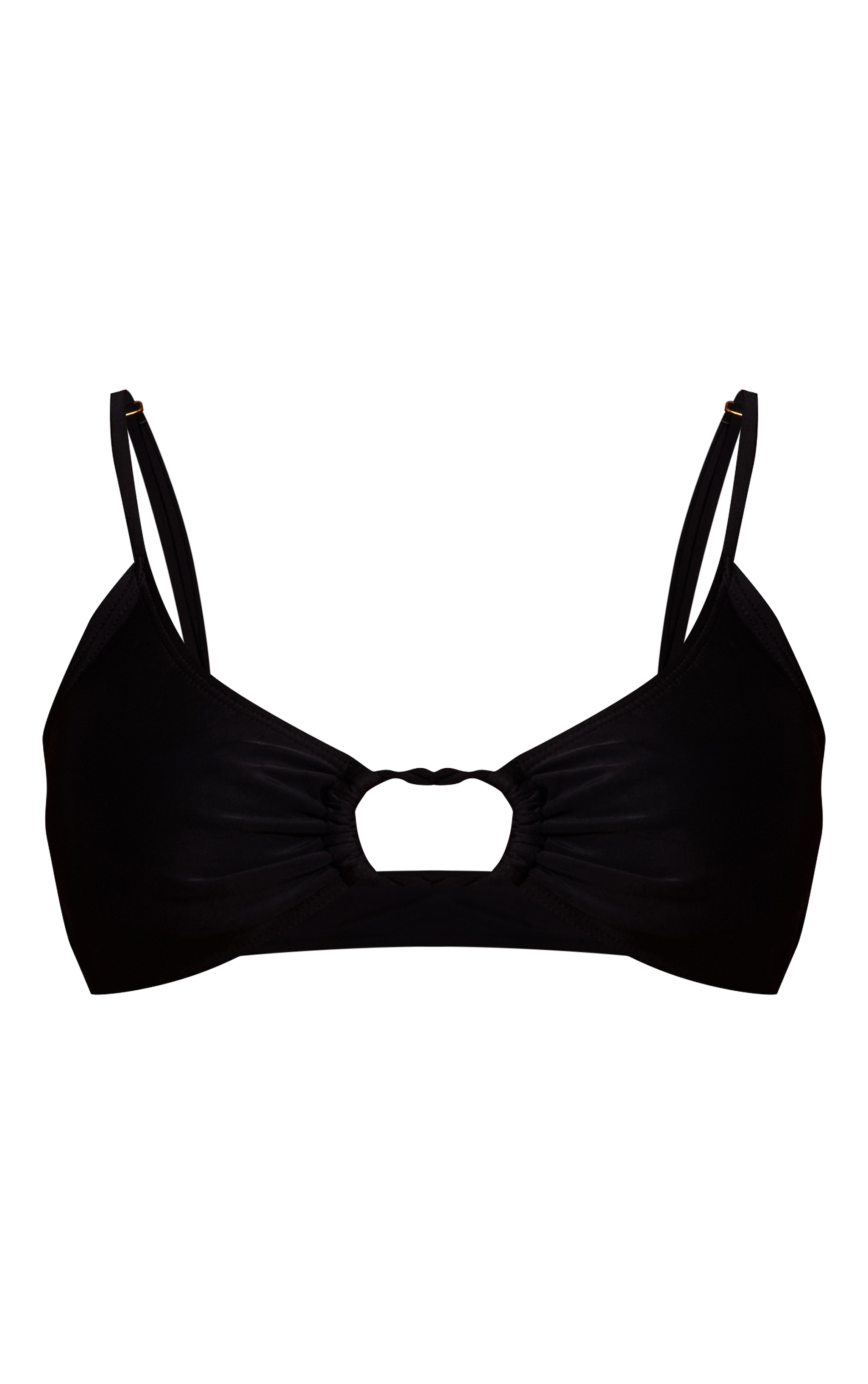 Black Twist Strap O Front Bikini Top image 5