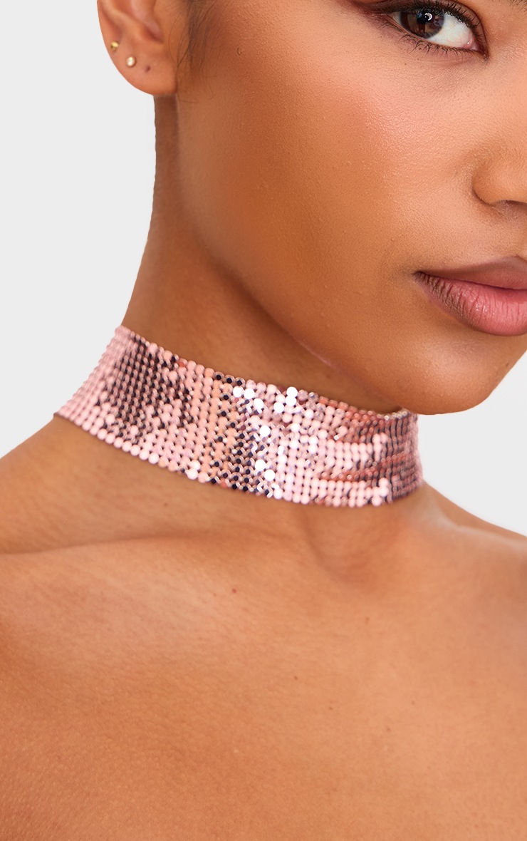Pink Chain Link Choker image 2