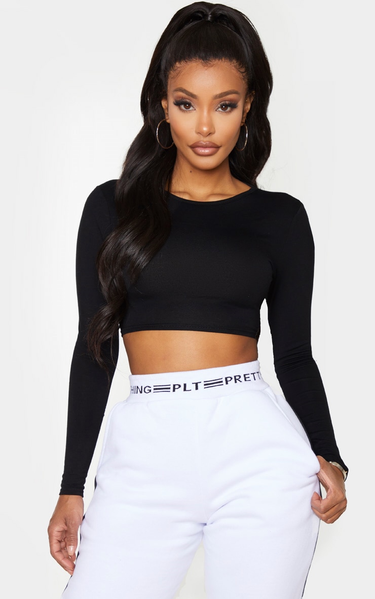 Crop top a nouer Clearance