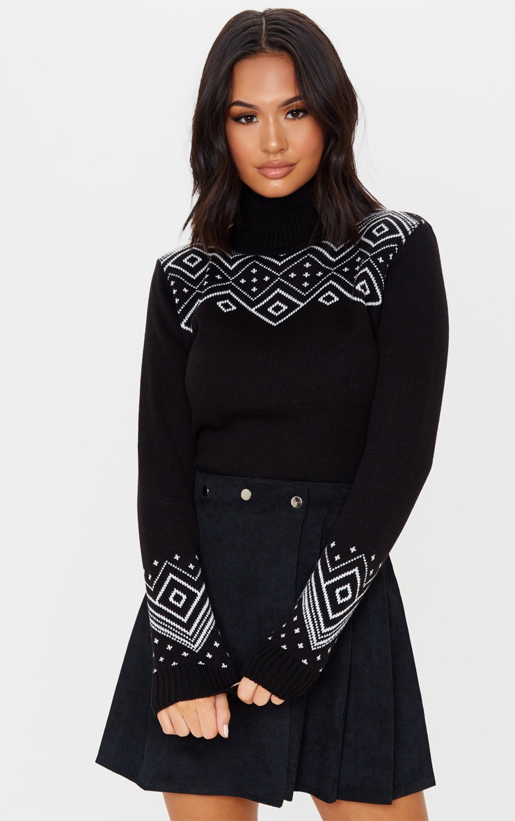 Black Fairisle Christmas Jumper
