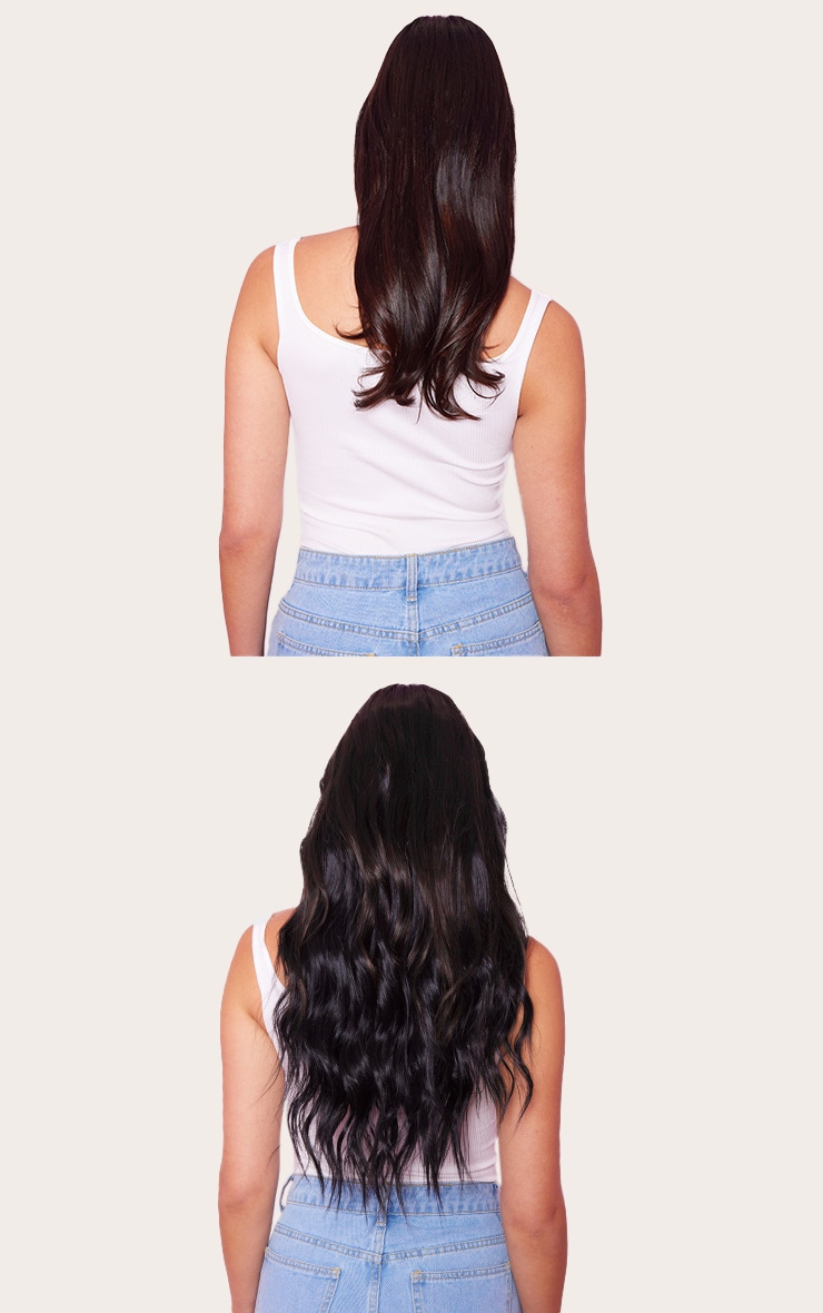 Lullabellz Lot de 5 extensions ondulées Super Thick Wave Hair Natural Black 55cm image 4