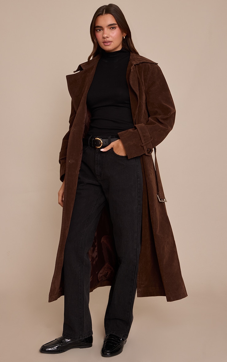 PRETTYLITTLETHING Black High Waist Straight Leg Jeans image 2