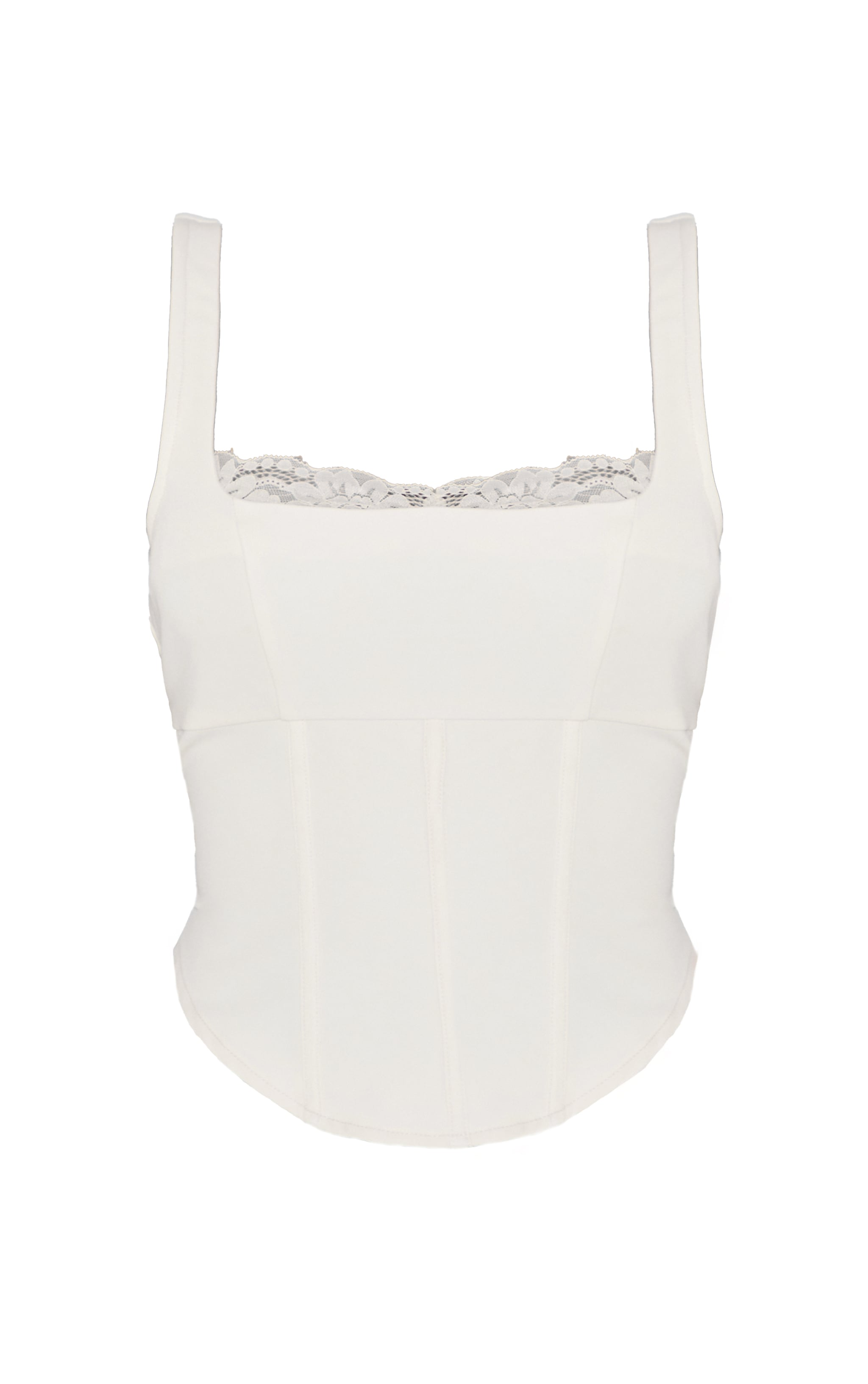Shape Top corset crème à bordure en dentelle image 5