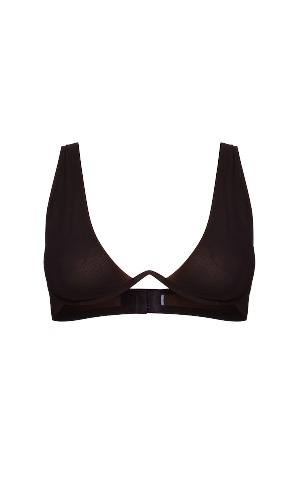 Black Mesh Strap Detail Lingerie Set PrettyLittleThing IRE