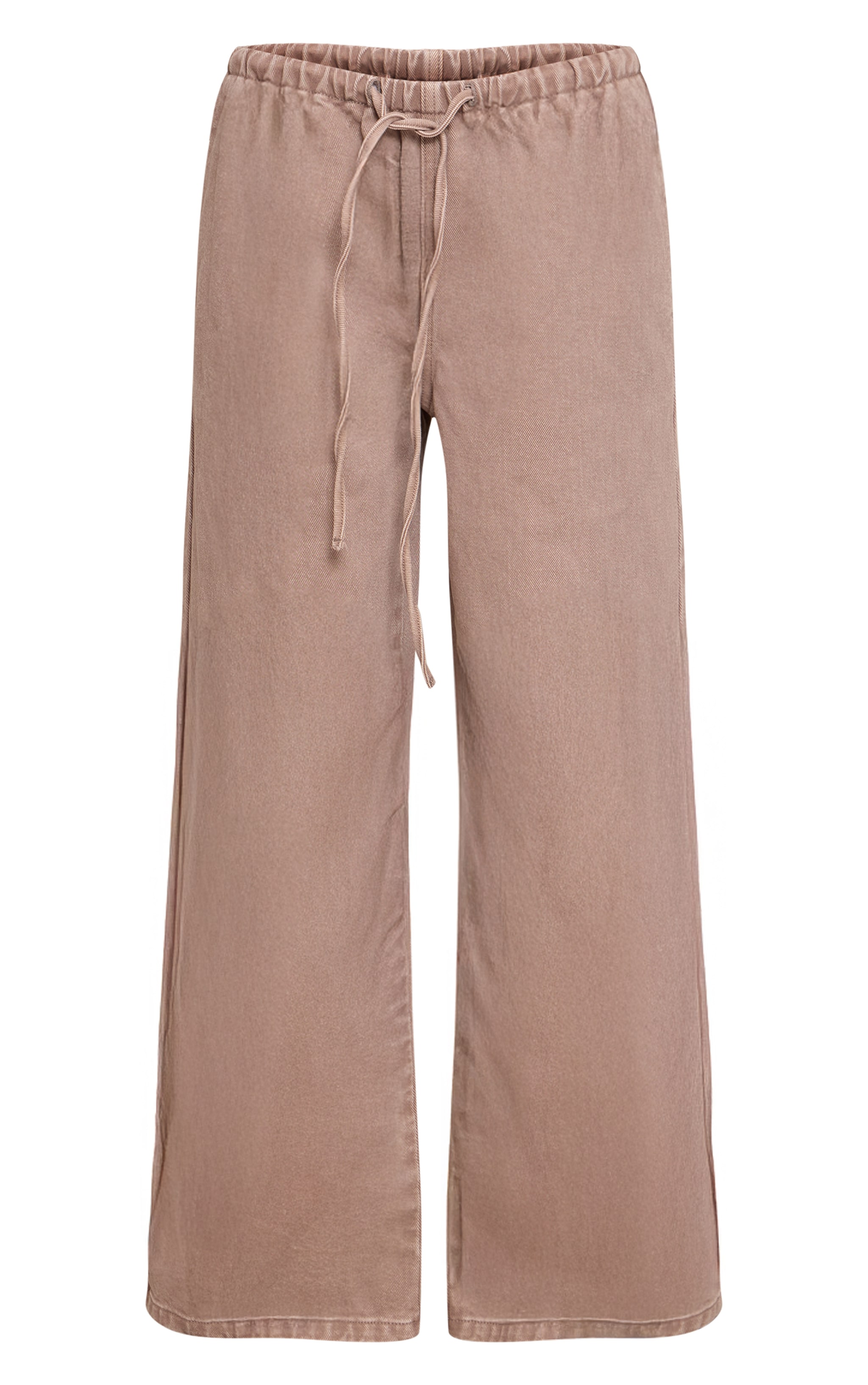 Petite Mushroom Denim Elasticated Tie Waist Wide Leg Jeans image 5