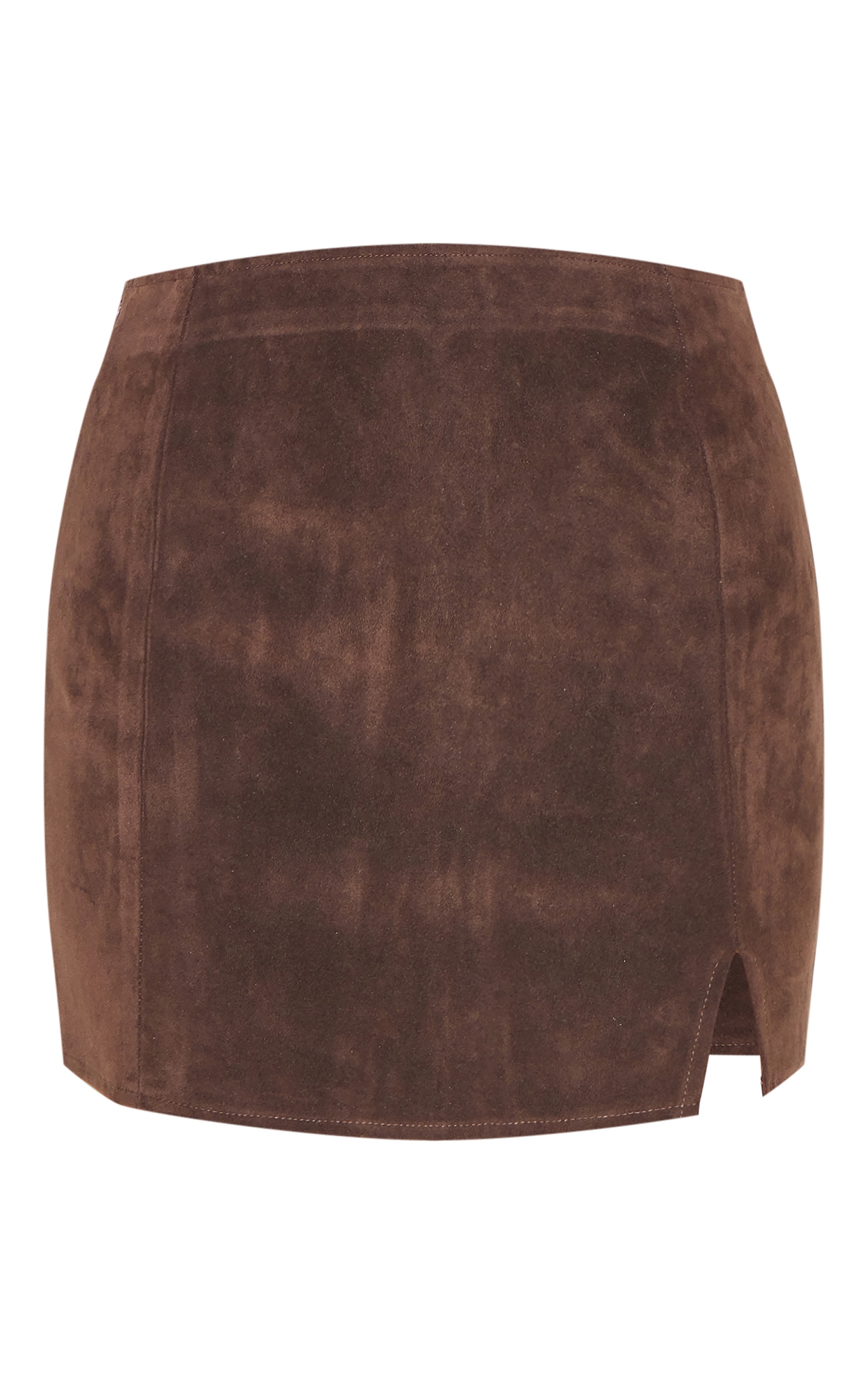 Tall Deep Chocolate Faux Suede Mini Skirt image 6