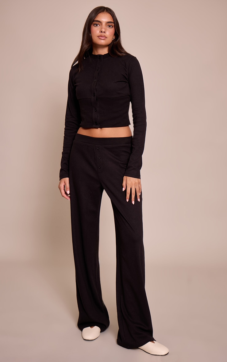 Black Super Soft Wide Leg Pants image 2