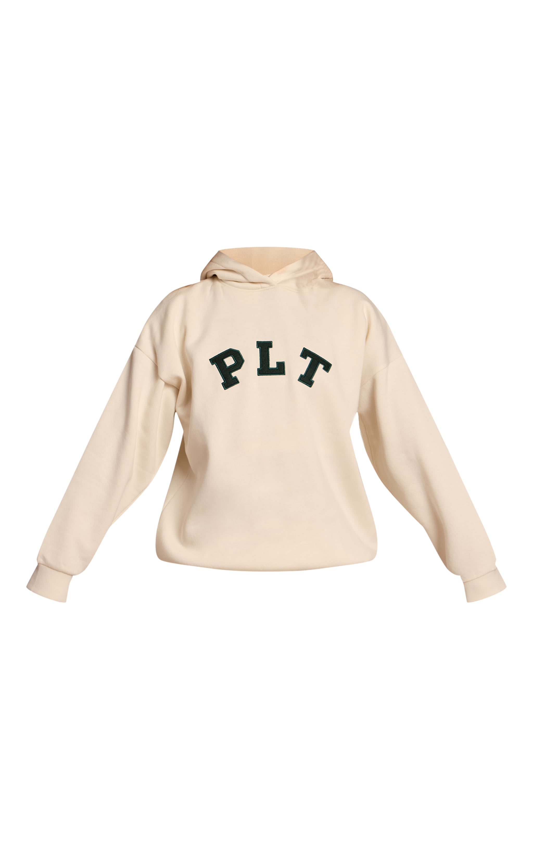 Hoodie oversize crème à logo "PLT" image 5