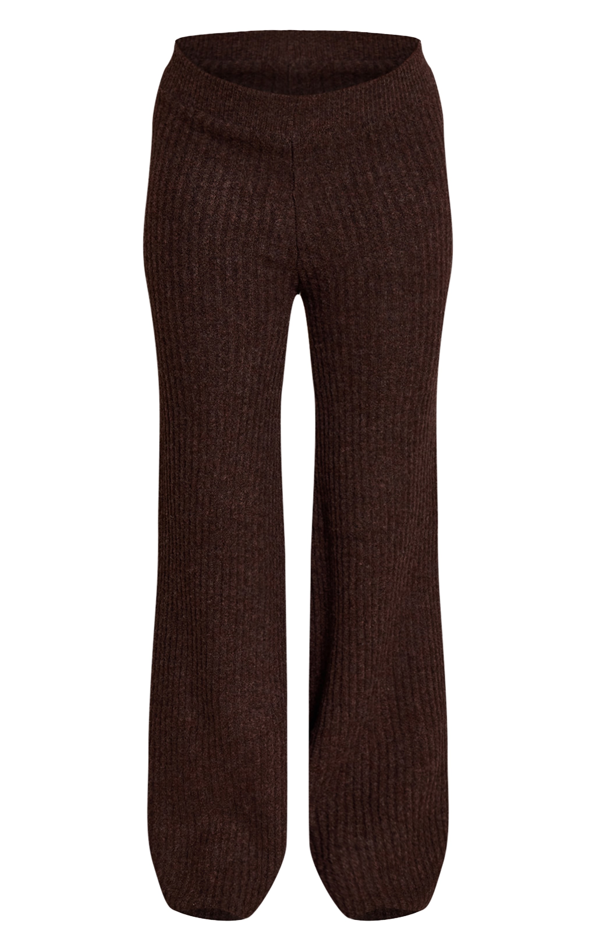 Tall Chocolate Luxe Rib Knit Wide Leg Pants image 5