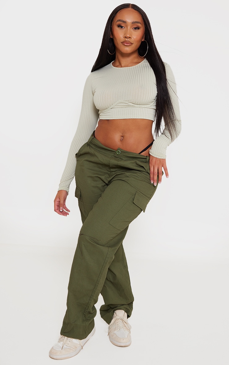 underbust long sleeve crop top