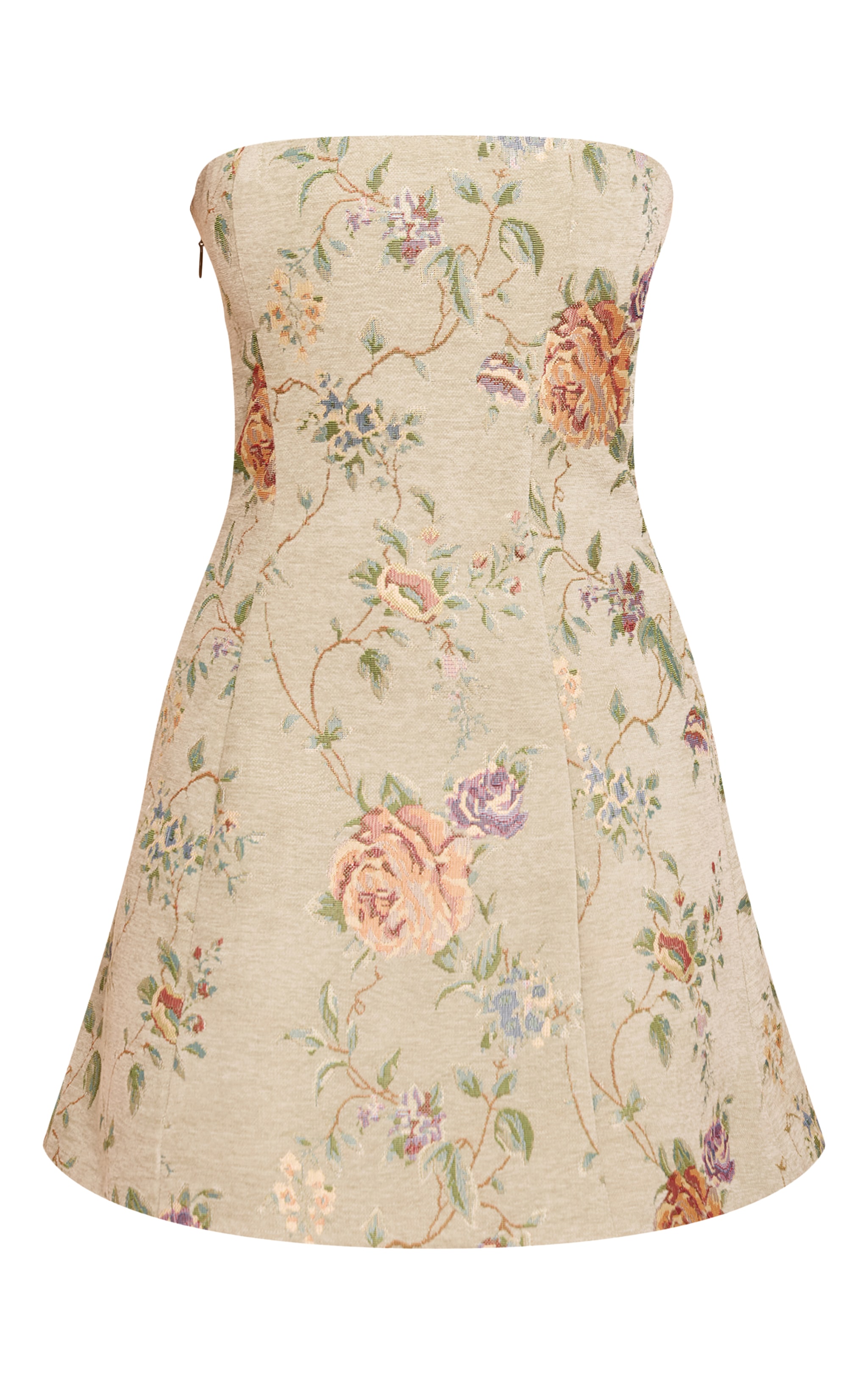 Sage Green Floral Bandeau A Line Shift Dress image 5
