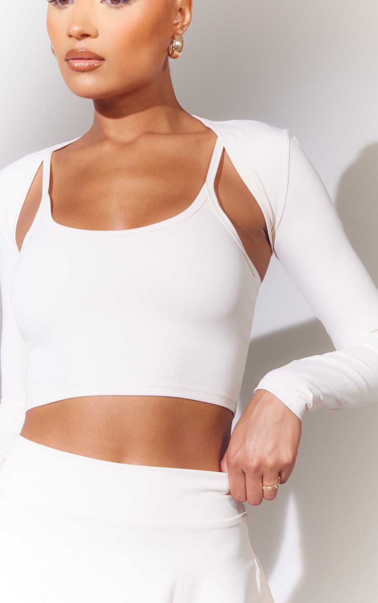 Crop top de yoga rose  en Sculpt image 4