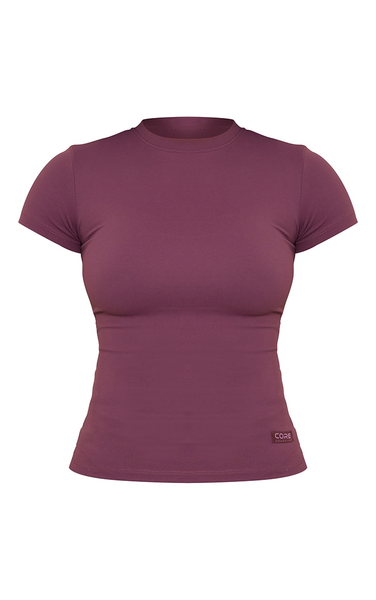 Tall Eggplant Core Collection Tab Snatched Sculpt Short Sleeve T Shirt image 5