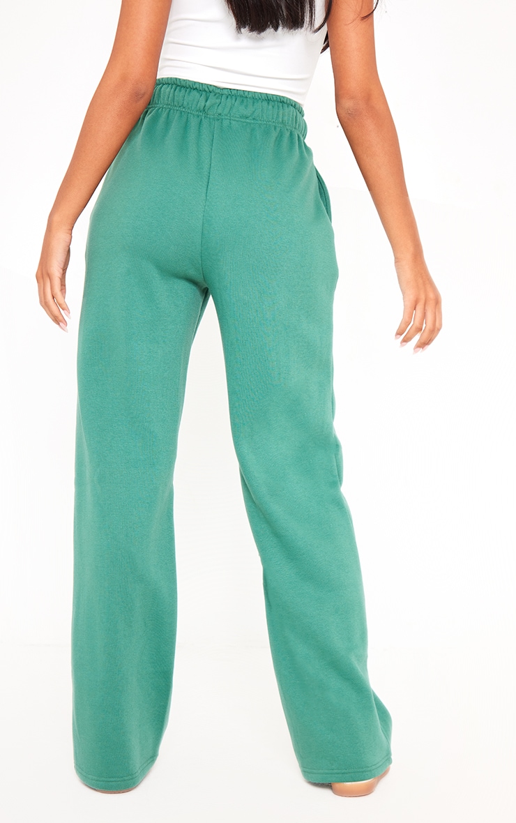 Tall Dark Teal Seam Detail Straight Leg Sweatpants image 3