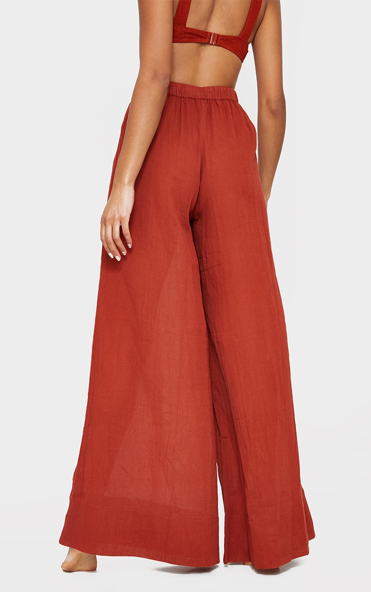 wide leg beach trousers