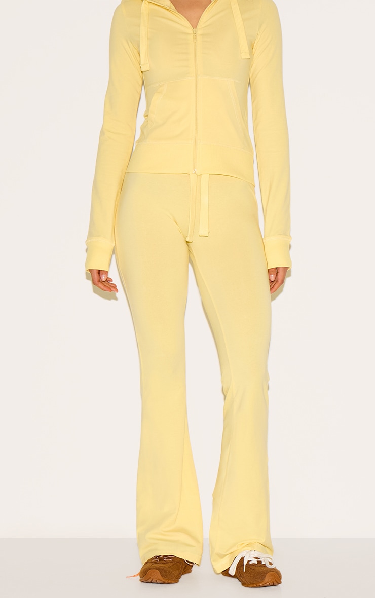 Butter Yellow Low Rise Skinny Flare Pants image 2