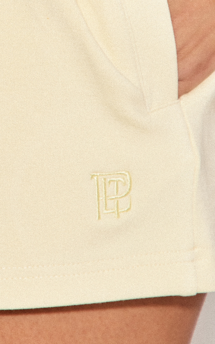 Short tissé crème au beurre à logo brodé image 4