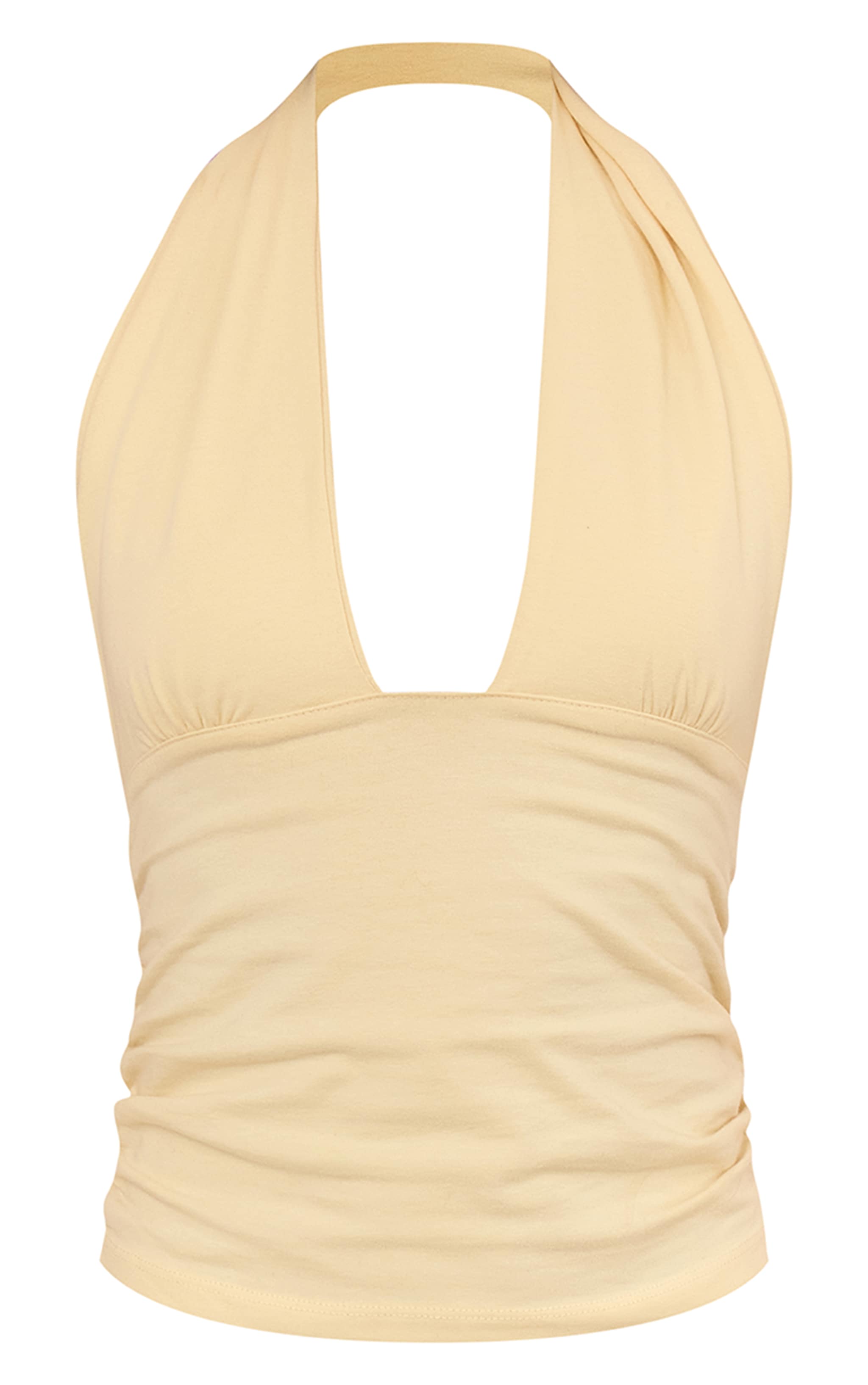 Butter Cream Soft Cotton Plunge Sleeveless Top image 5