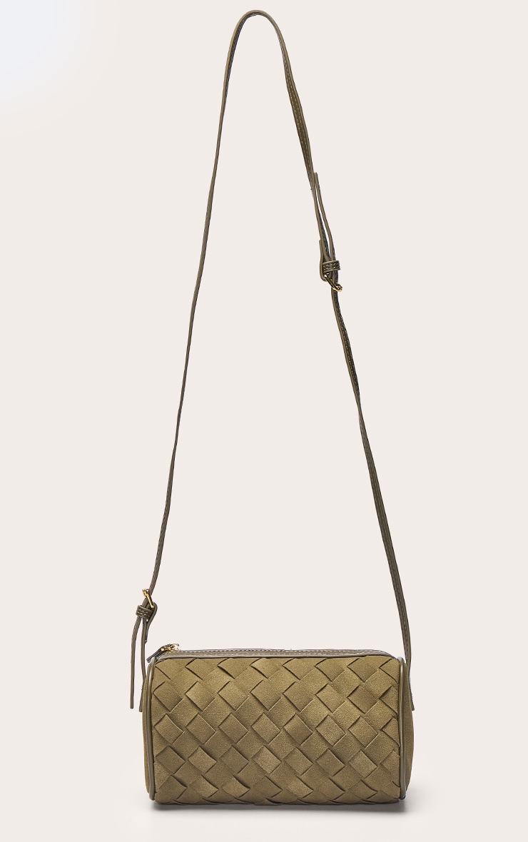 Olive Faux Suede Cross Body Bag image 2